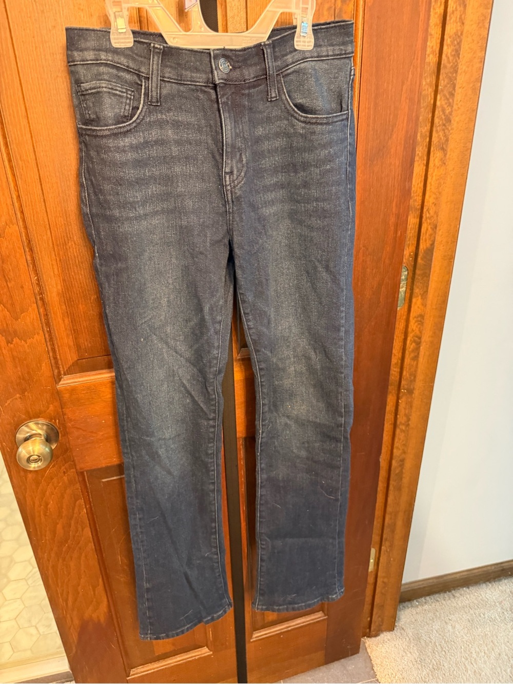 Express Women's Bootcut Jeans in Dark Blue Wash
